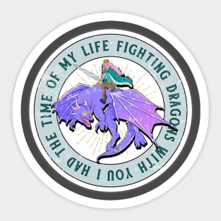 Fighting Dragons Sticker